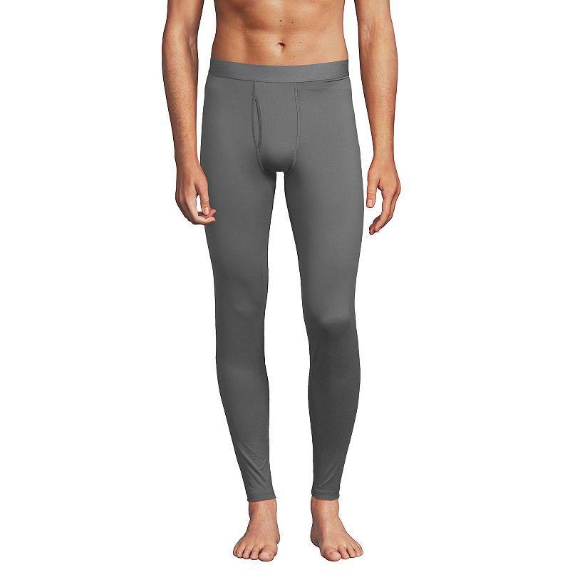 Mens Lands End Stretch Thermaskin Long Underwear Base Layer Pants Warm Grey Product Image