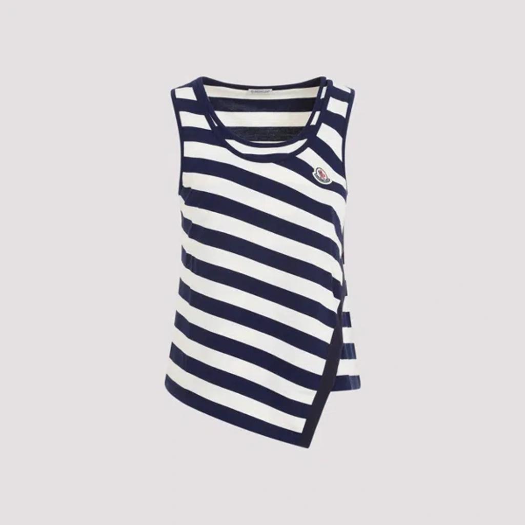 MONCLER Tank Top In Blue Product Image