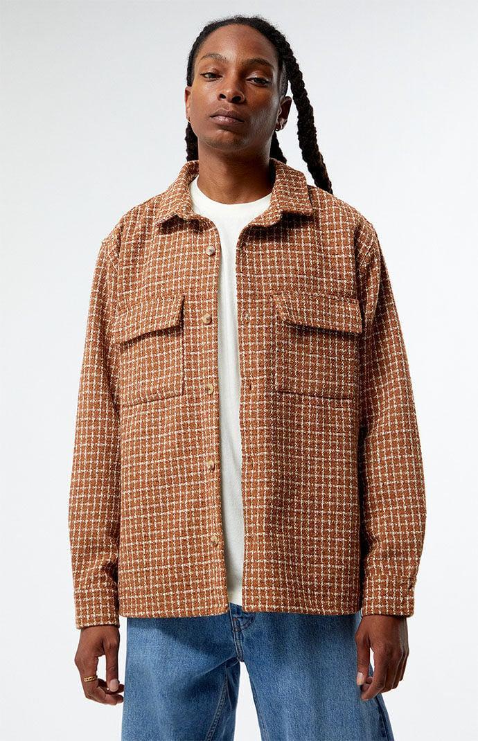 Men's Classic Tweed Oversized Shacket - Product Image