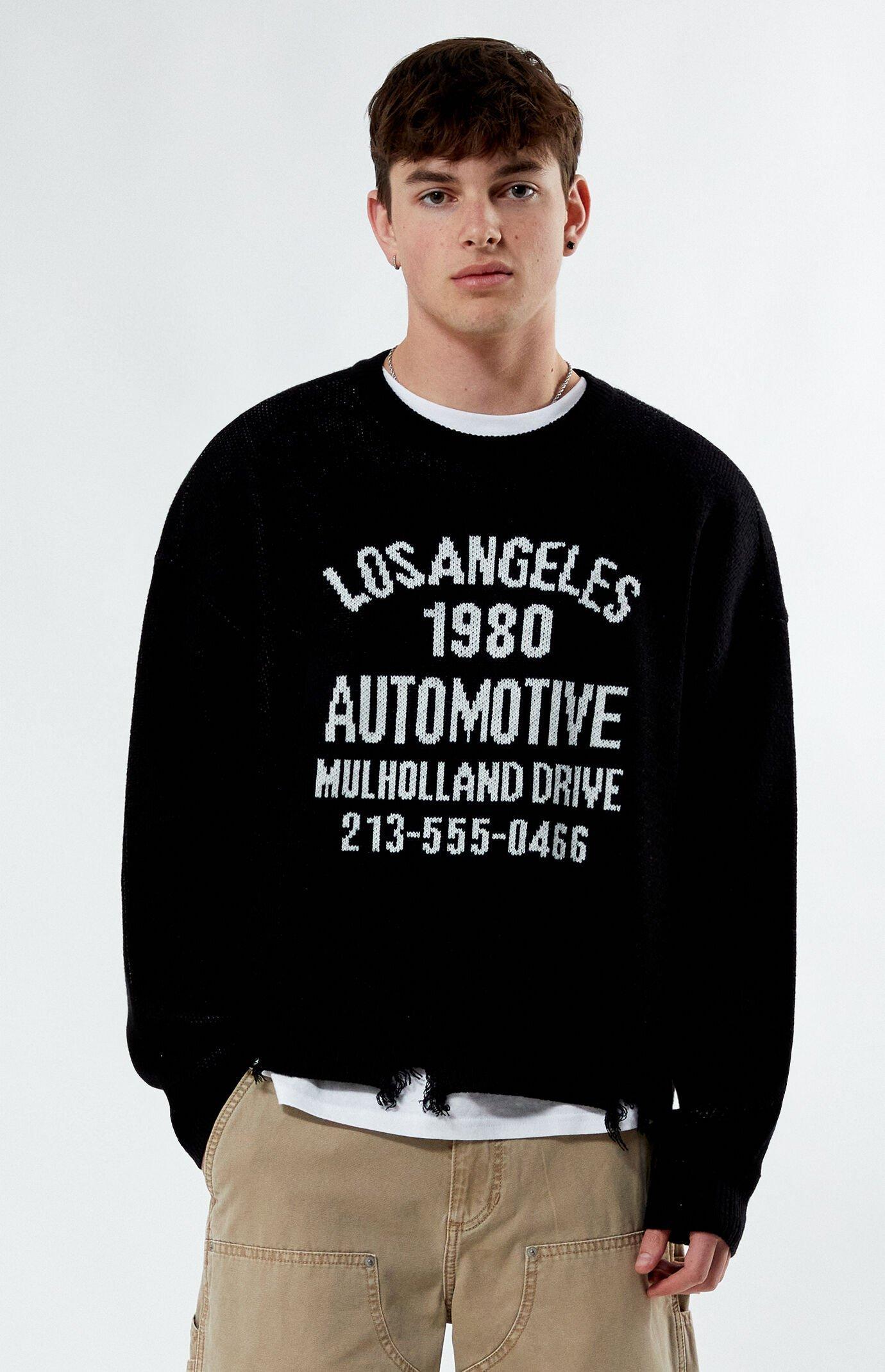 Men's Motors Destroyed Cropped Sweater Product Image