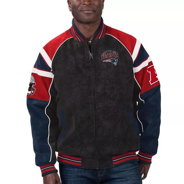 Mens G-III Sports by Carl Banks New England Patriots Faux Suede Raglan Full-Zip Varsity Jacket Product Image