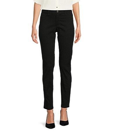 Calvin Klein Stretch Twill 4-Pocket Mid Rise Straight Leg Ankle Pants Product Image