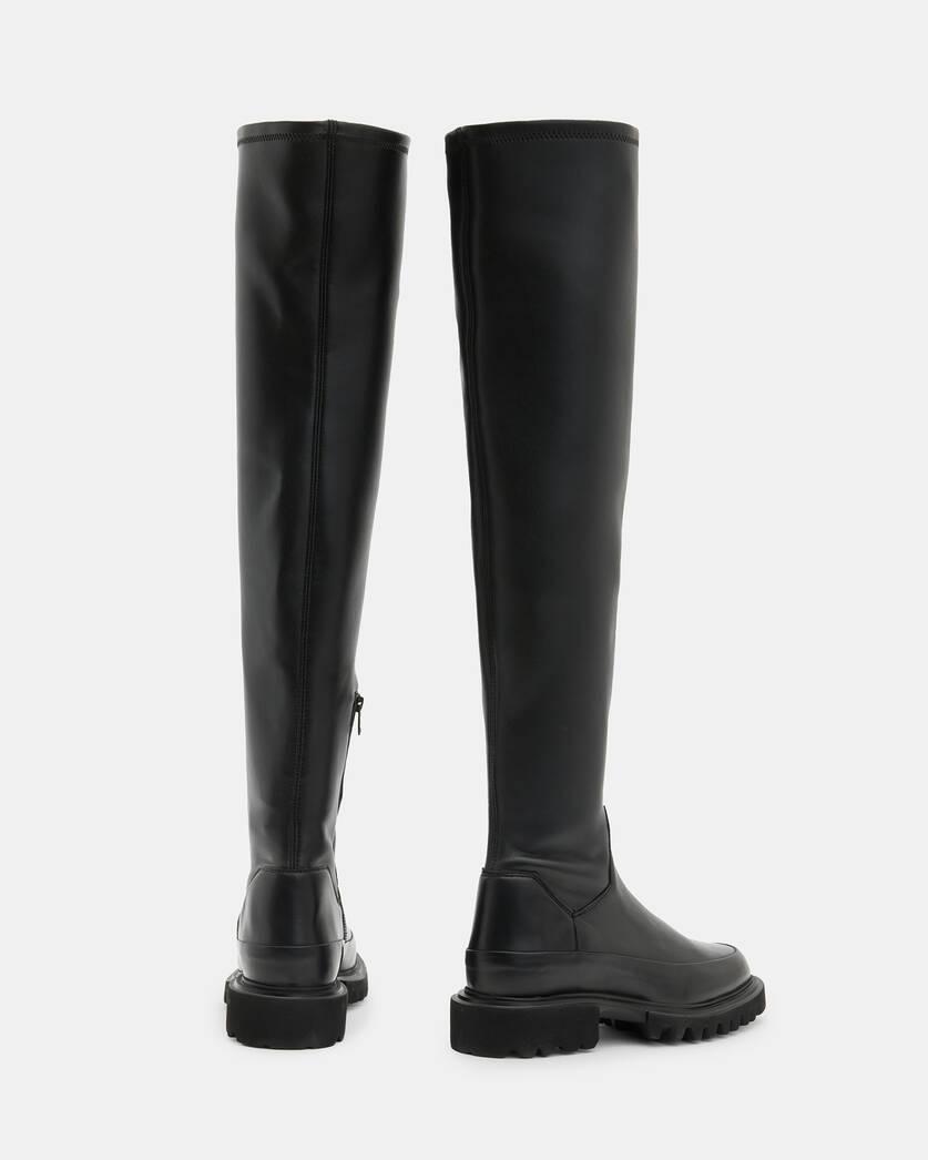 Leona Over The Knee Leather Boots Product Image