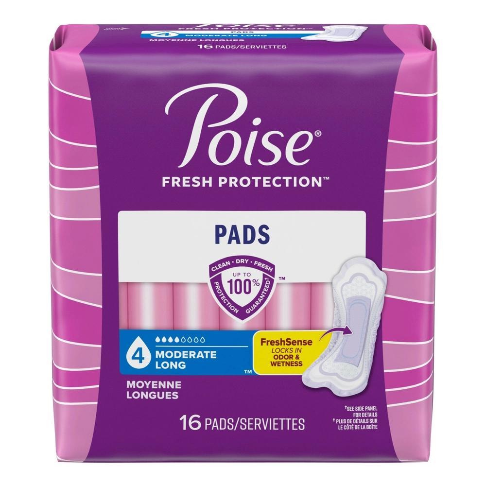 Poise Incontinence Bladder Control & Postpartum Pads for Women - Ultra Absorbency (7 Drop) - 39ct Long Product Image