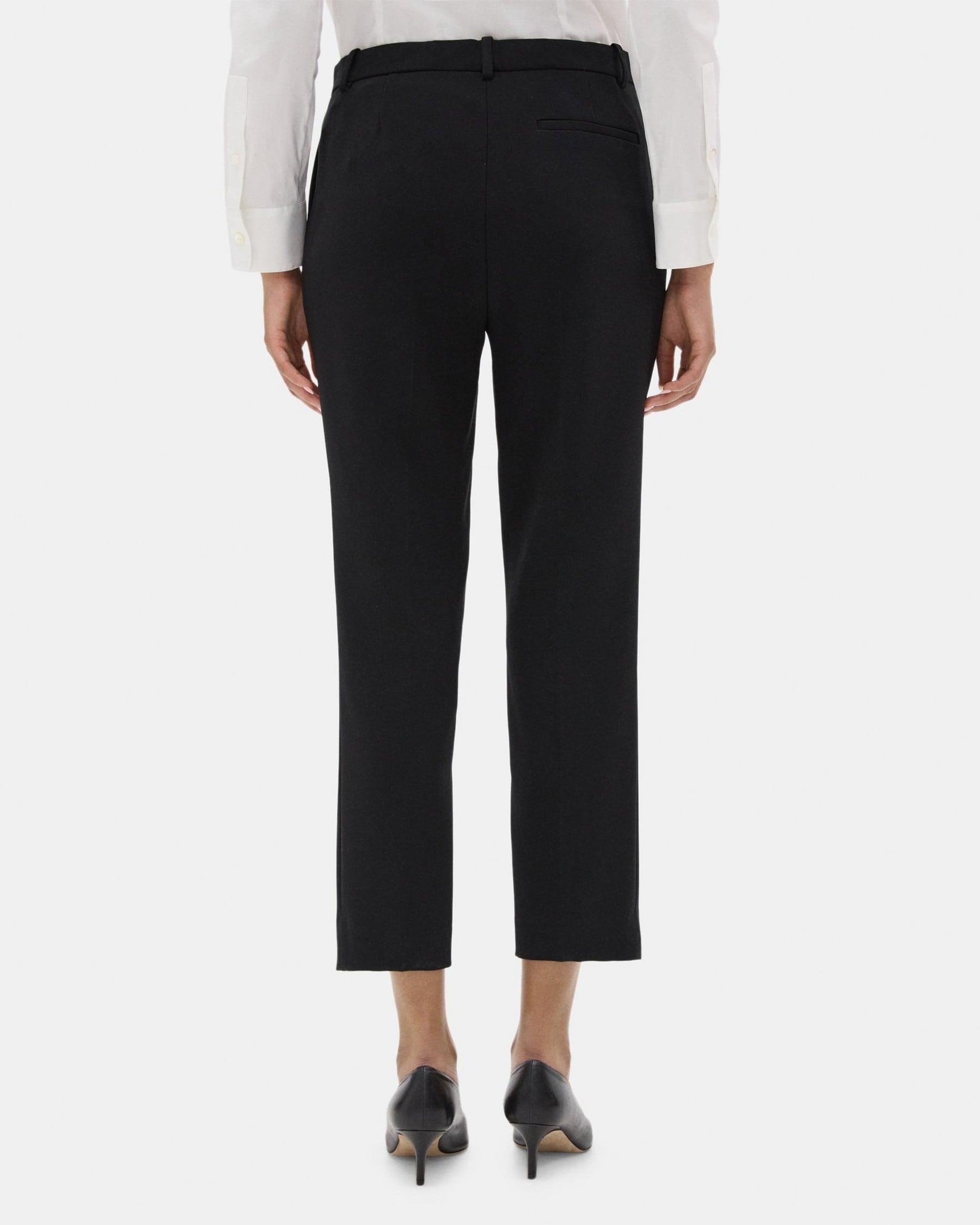 Slim Cropped Pant in Crepe Product Image