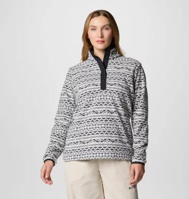 Columbia Womens Benton Springs Printed Half Snap Fleece Pullover- Product Image