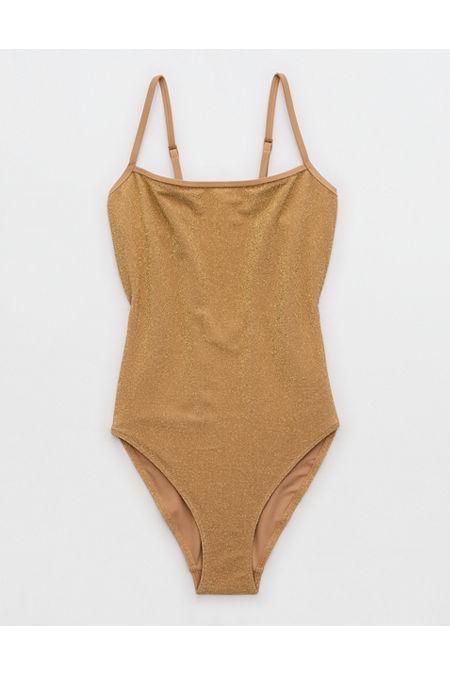 Aerie Sparkle Scoop Full Coverage One Piece Swimsuit Women's Product Image