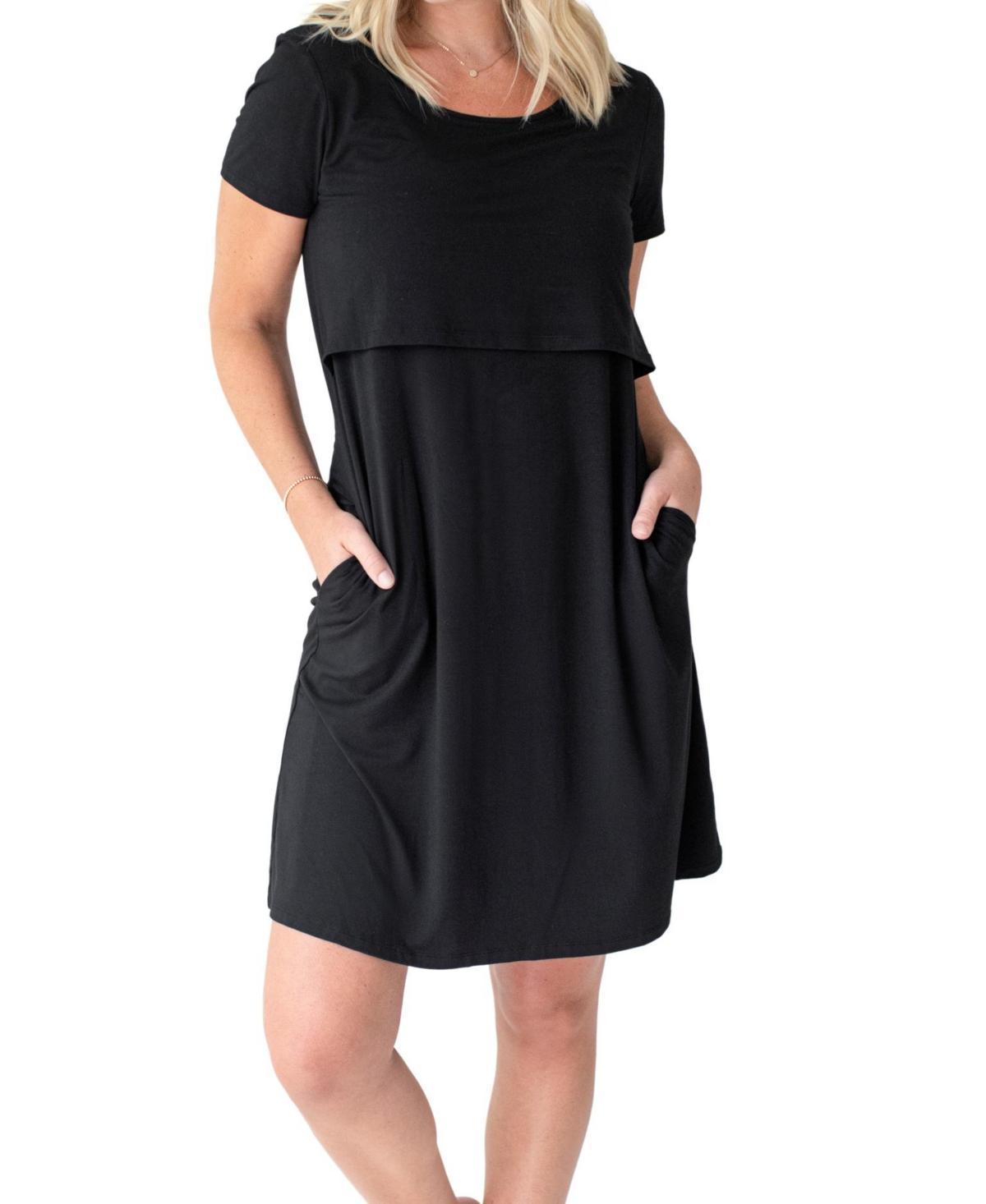 Womens Eleanora Maternity & Nursing Lounge Dress Product Image