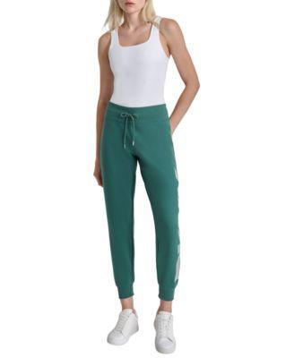 DKNY Women's Exploded Logo Cuff Jogger Pants Product Image