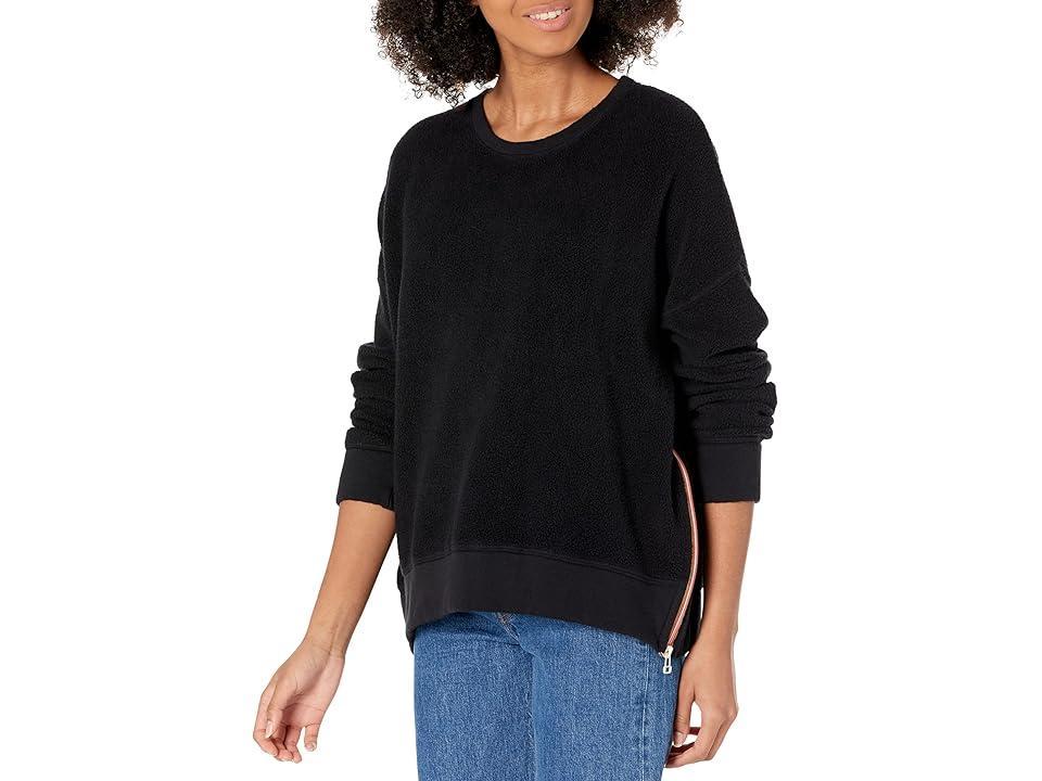 SUNDRY Faux Sherpa Sweatshirt Women's Clothing Product Image