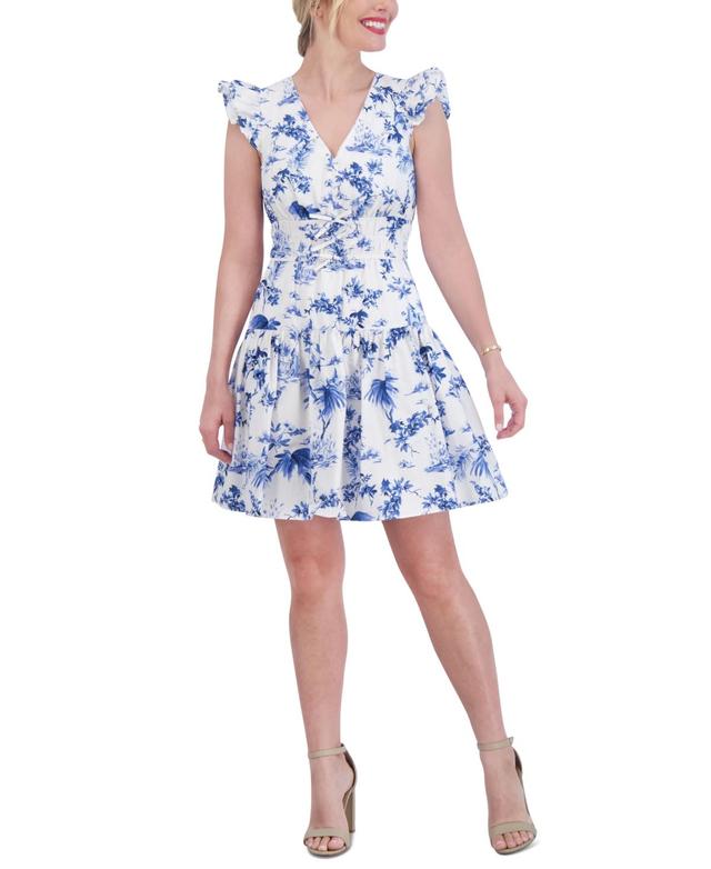 Women's Printed Tiered Fit & Flare Dress Product Image