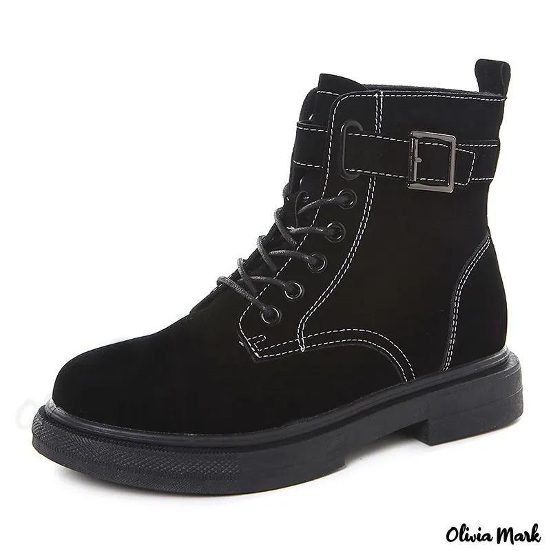 Olivia Mark – Martin Thick Sole Single Boot Shoes Winter Boots Short Boots Product Image