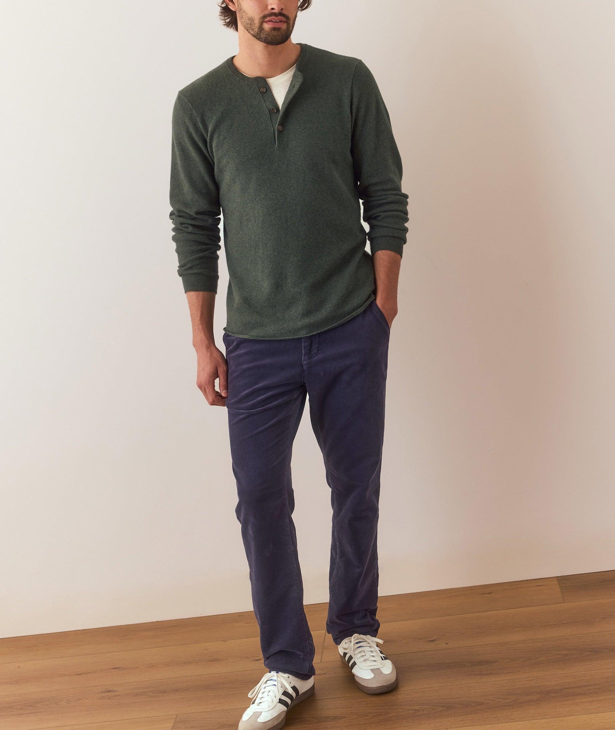 Merino Blend Sweater Henley Product Image