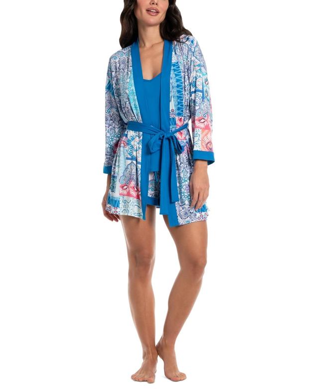 Linea Donatella Womens 3-Pc. Printed Travel Sleep Set Product Image