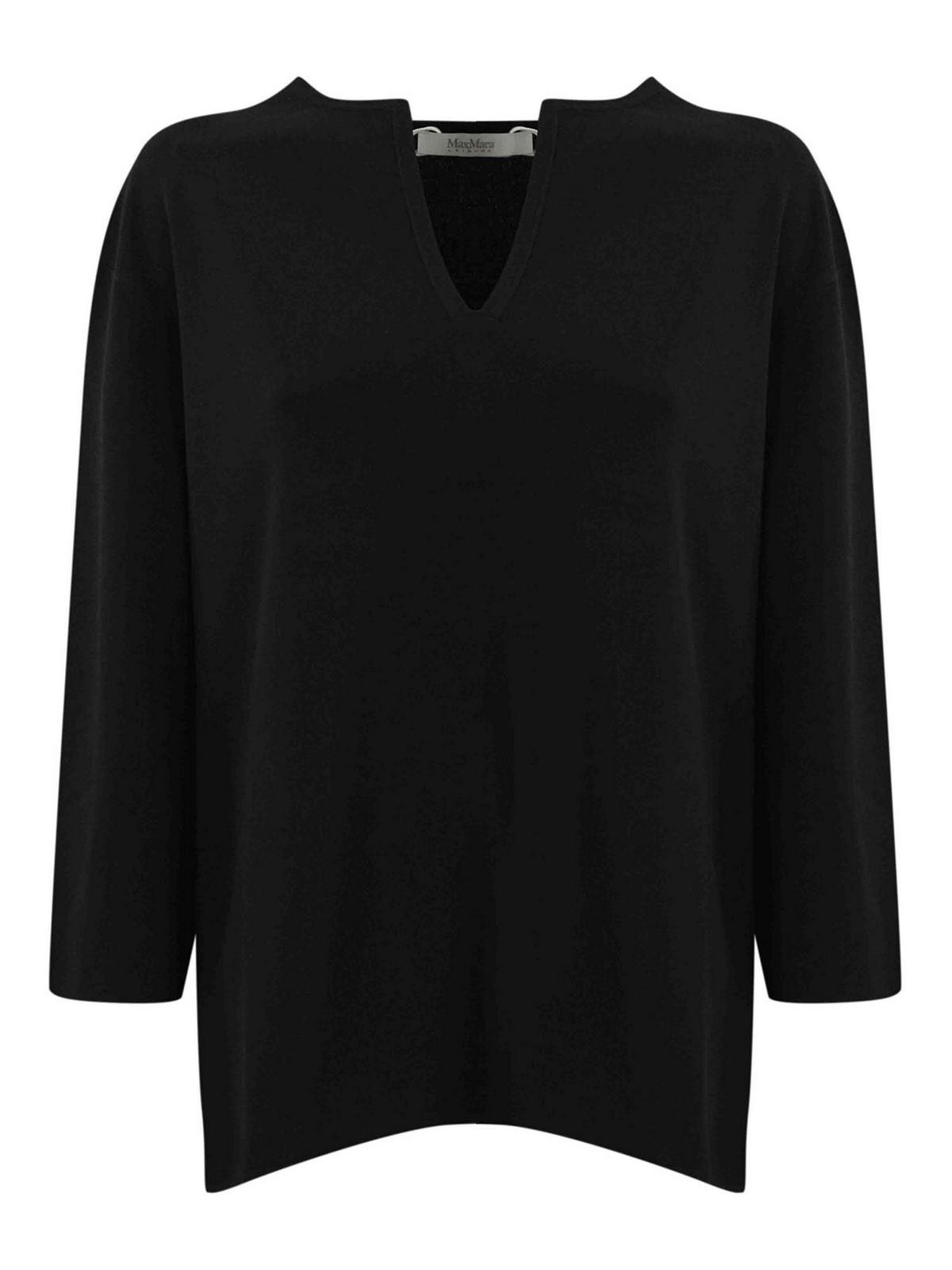 MAX MARA Long-sleeved Top In Black Product Image