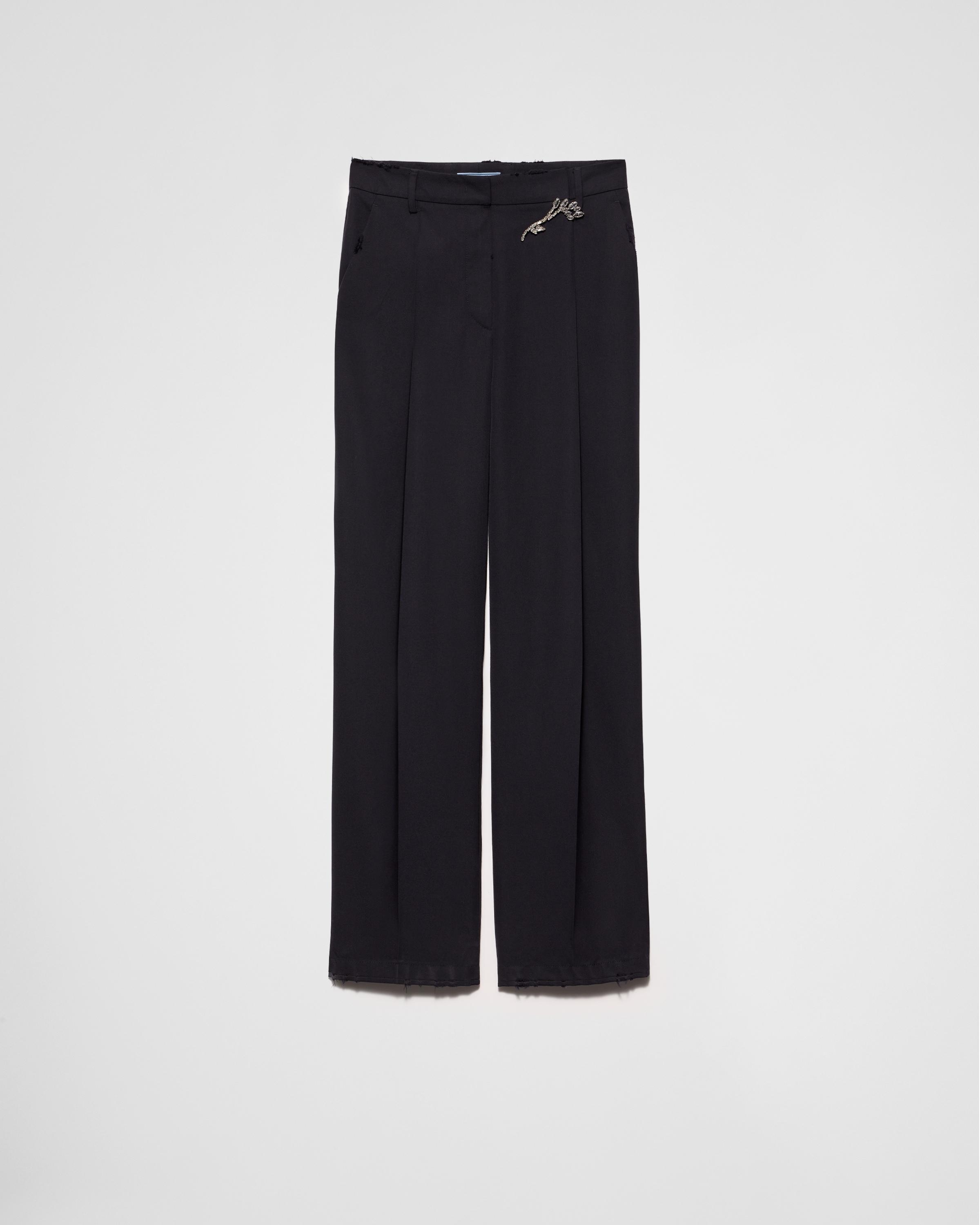 Old-wash gabardine pants Product Image