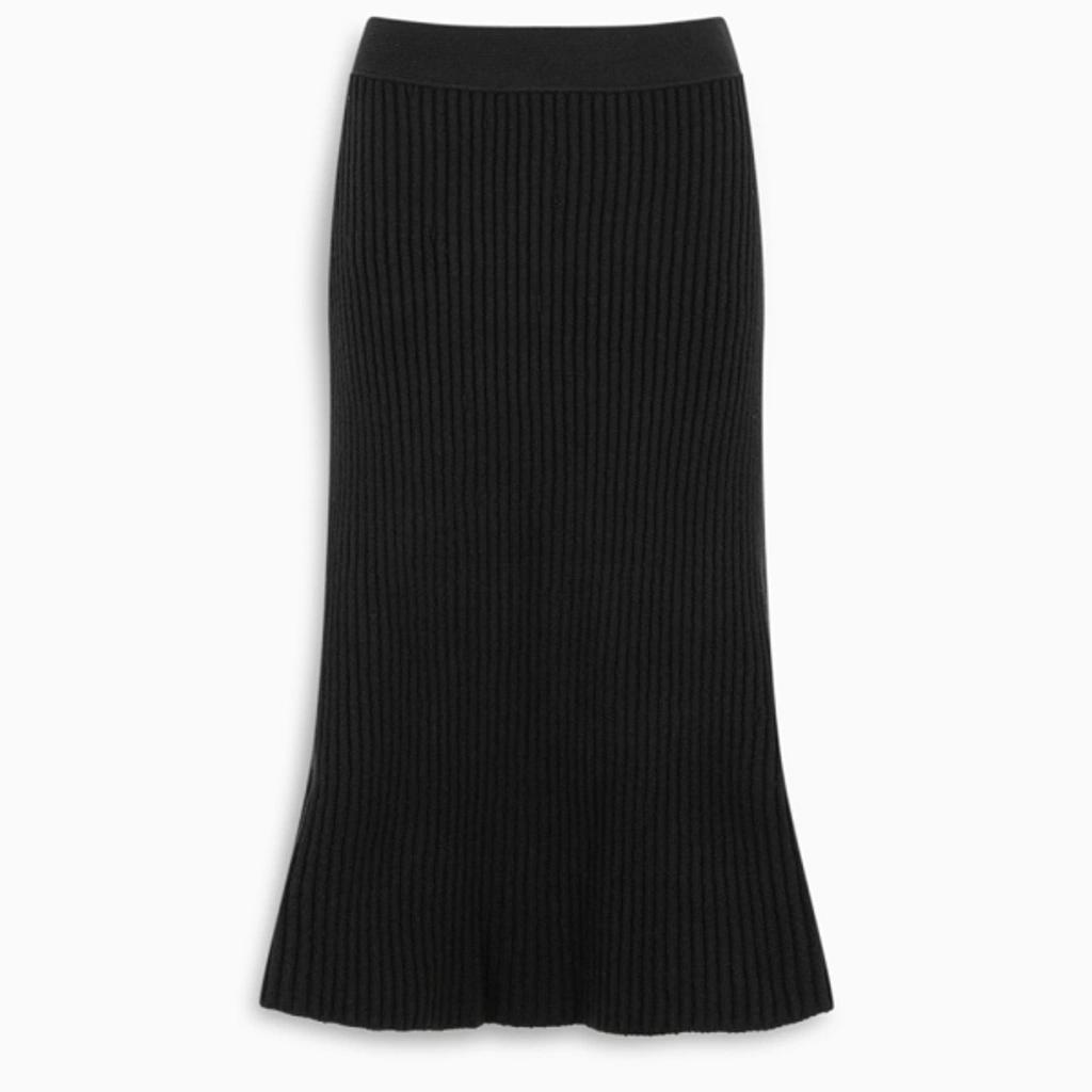 Brown Rib Distorted Mid-length Skirt product image