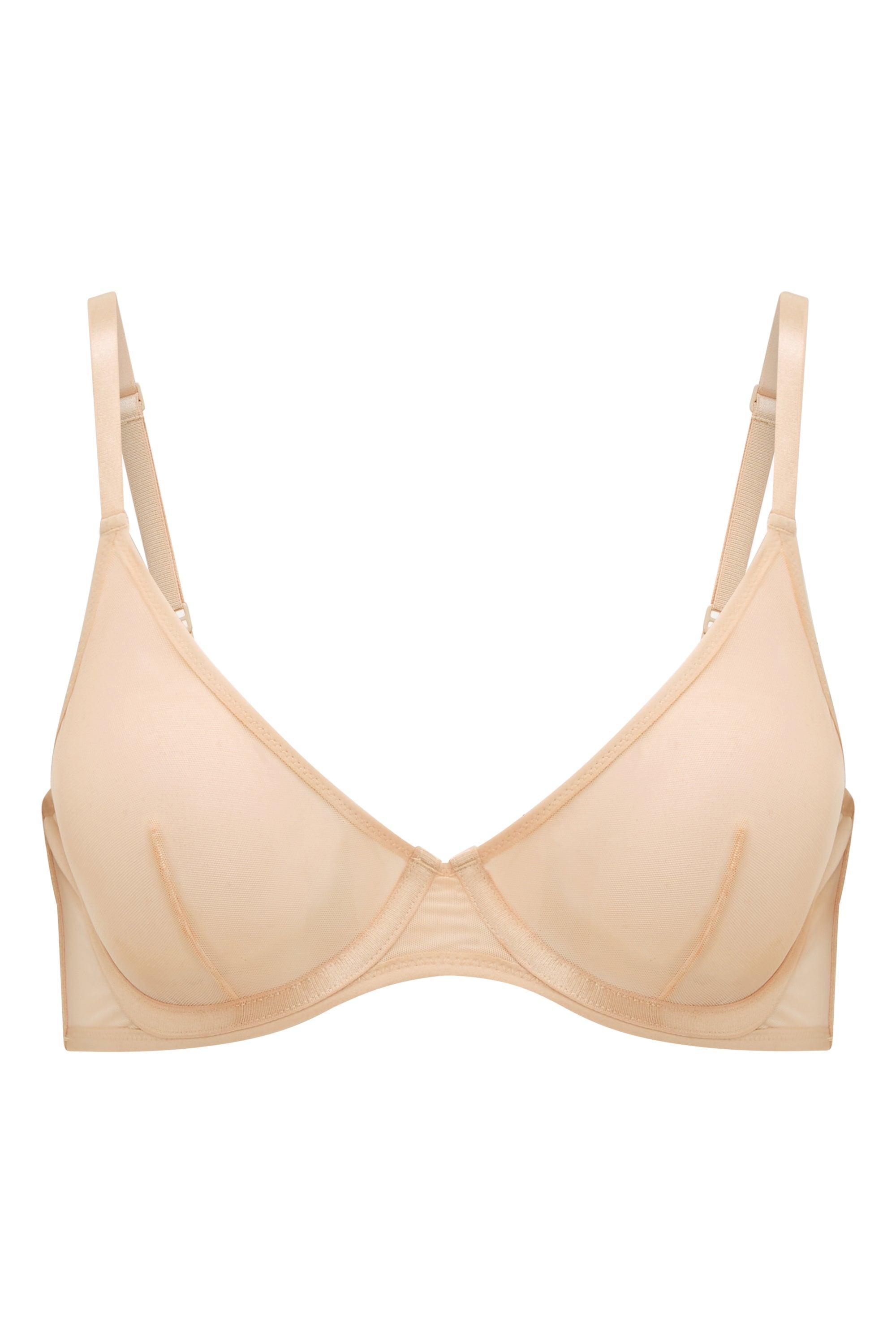 Soft Mesh Thong in Beige Product Image