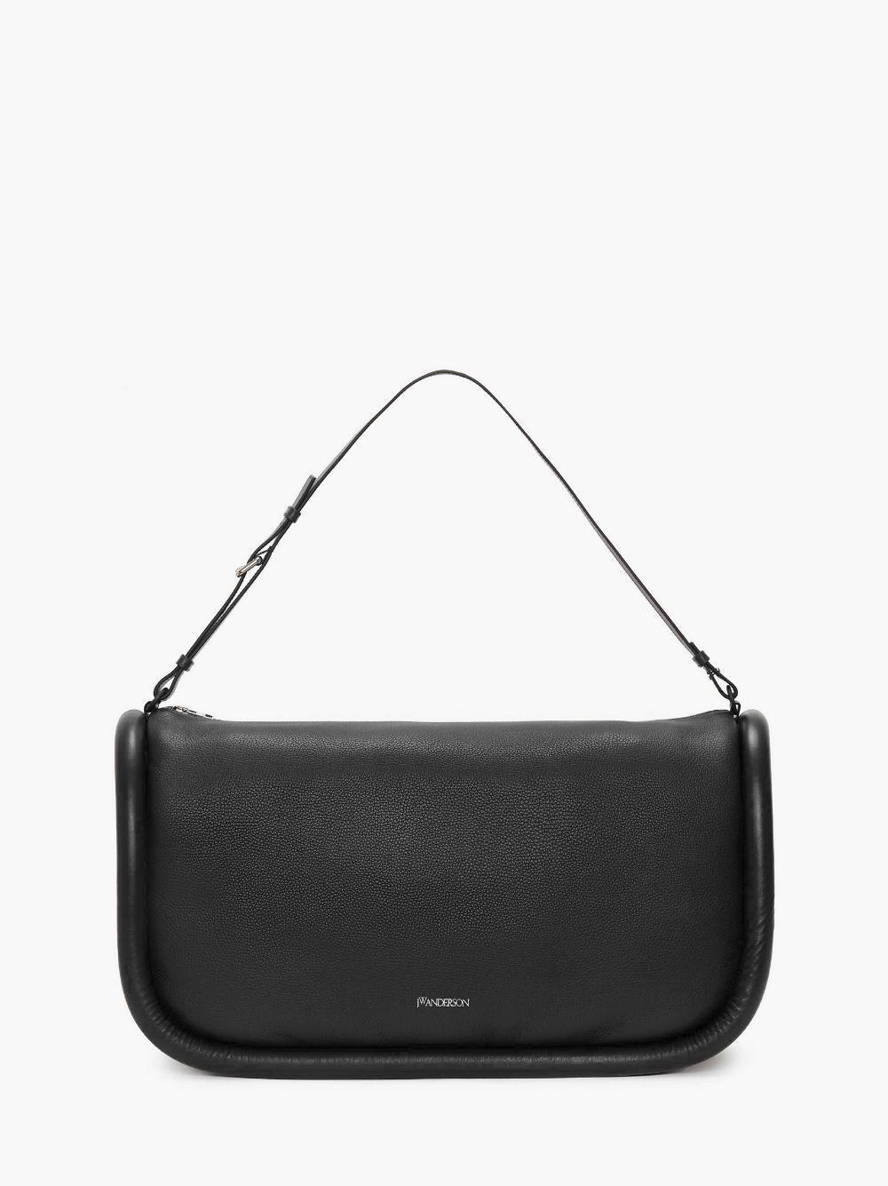 BUMPER-36 - LEATHER SHOULDER BAG WITH ADDITIONAL WEBBING STRAP in black | JW Anderson US  Product Image