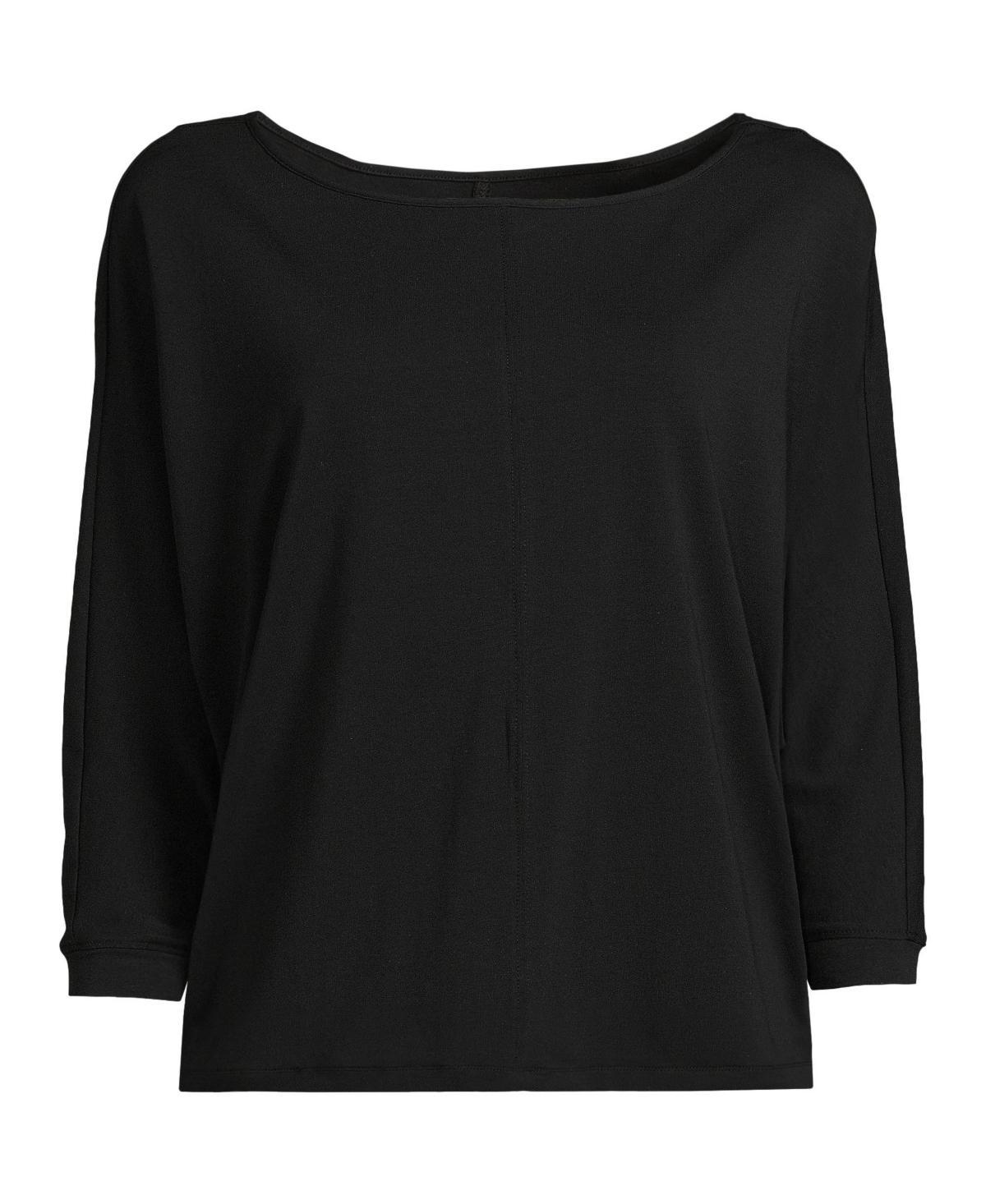 Womens Lands End Lightweight Jersey Boatneck Dolman Sleeve Top Product Image