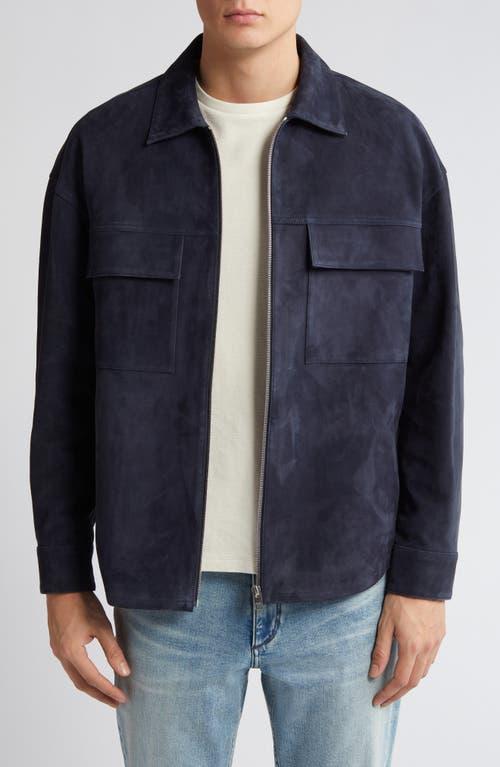 FRAME Clean Suede Zip Front Shirt Product Image