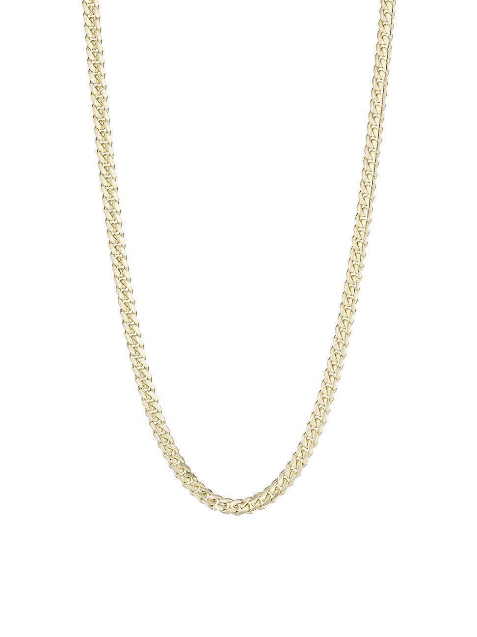 Solid 14K Gold Cuban Chain Necklace Product Image