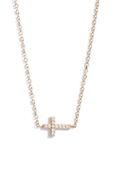 Anzie Love Letter Pav Diamond Cross Pendant Necklace Product Image