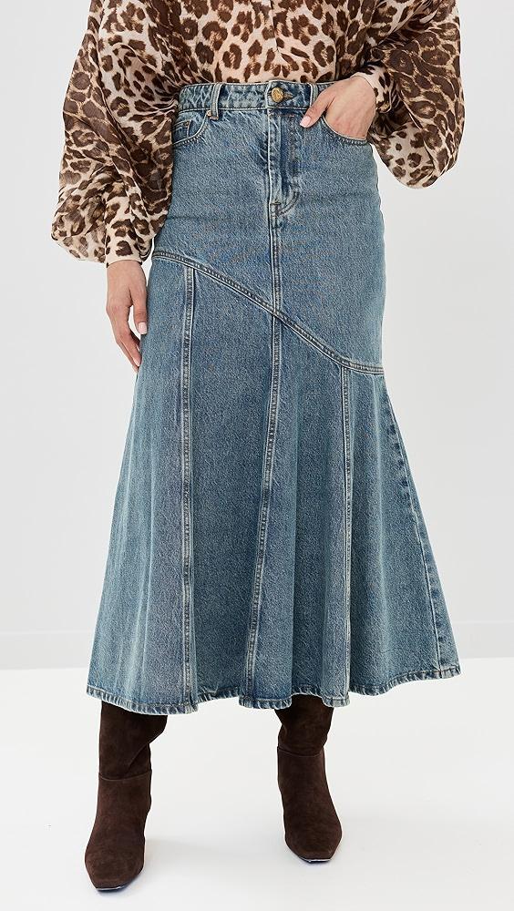 Zimmermann Illustration Denim Midi Skirt | Shopbop Product Image