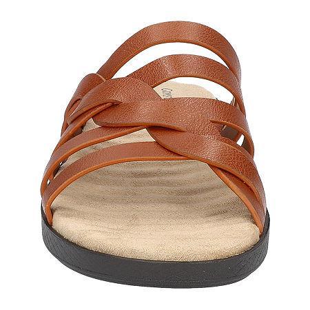 Easy Street Sheri Womens Slide Sandals White Product Image