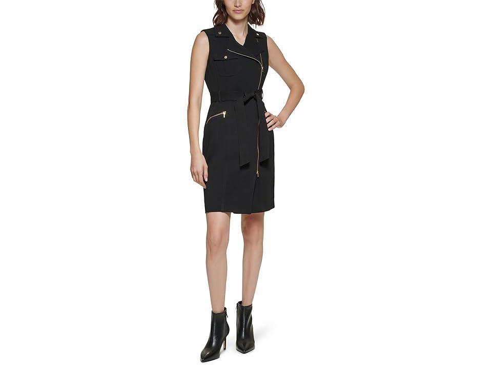 Calvin Klein Scuba Crepe Motto Dress Women's Dress Product Image