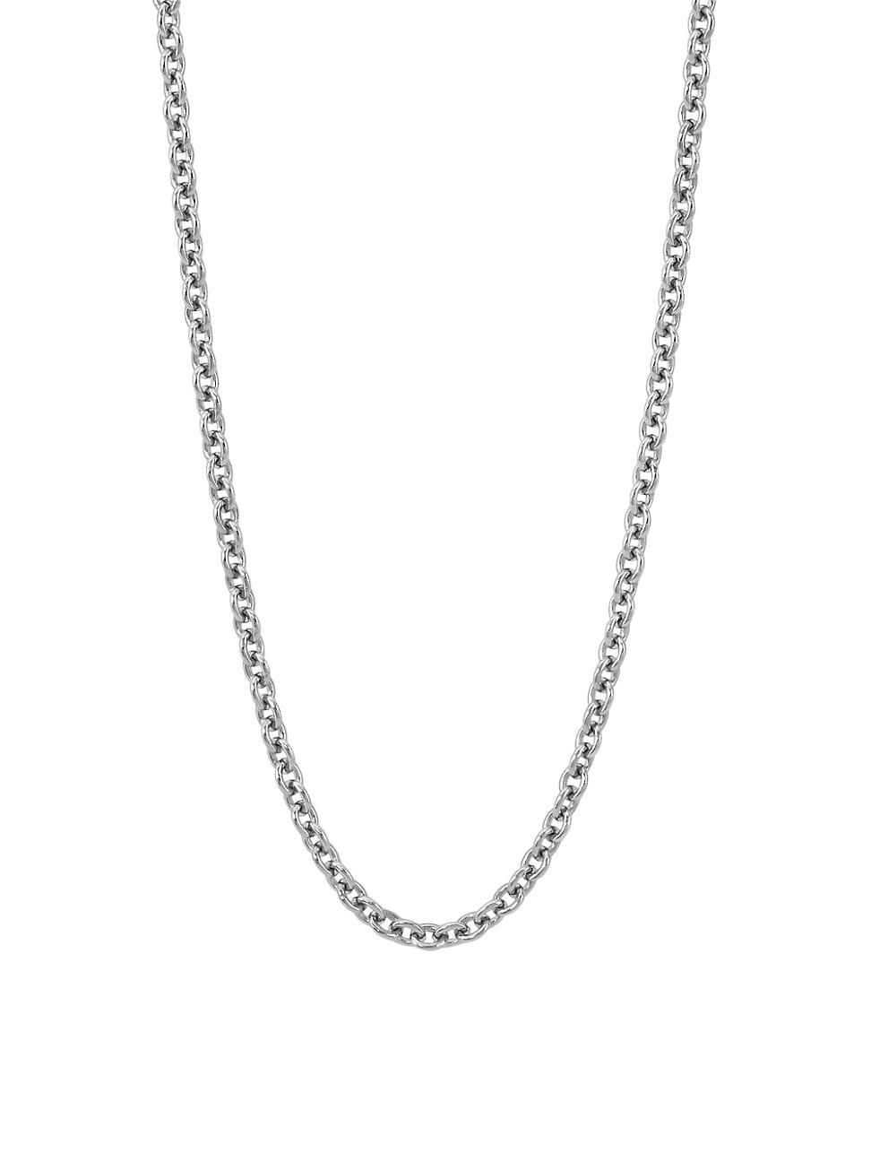 Womens Fantina 18K White Gold Cable-Chain Necklace - White Gold Product Image