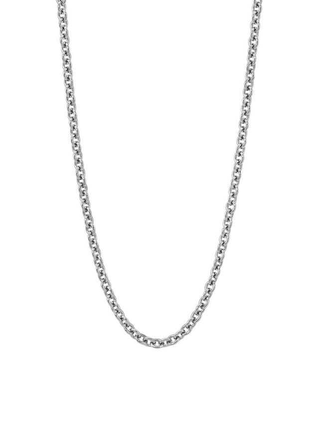 Womens Fantina 18K White Gold Cable-Chain Necklace - White Gold Product Image