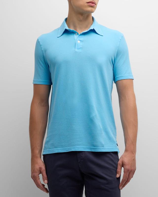 Mens Frosted Cotton Pique Polo Shirt Product Image