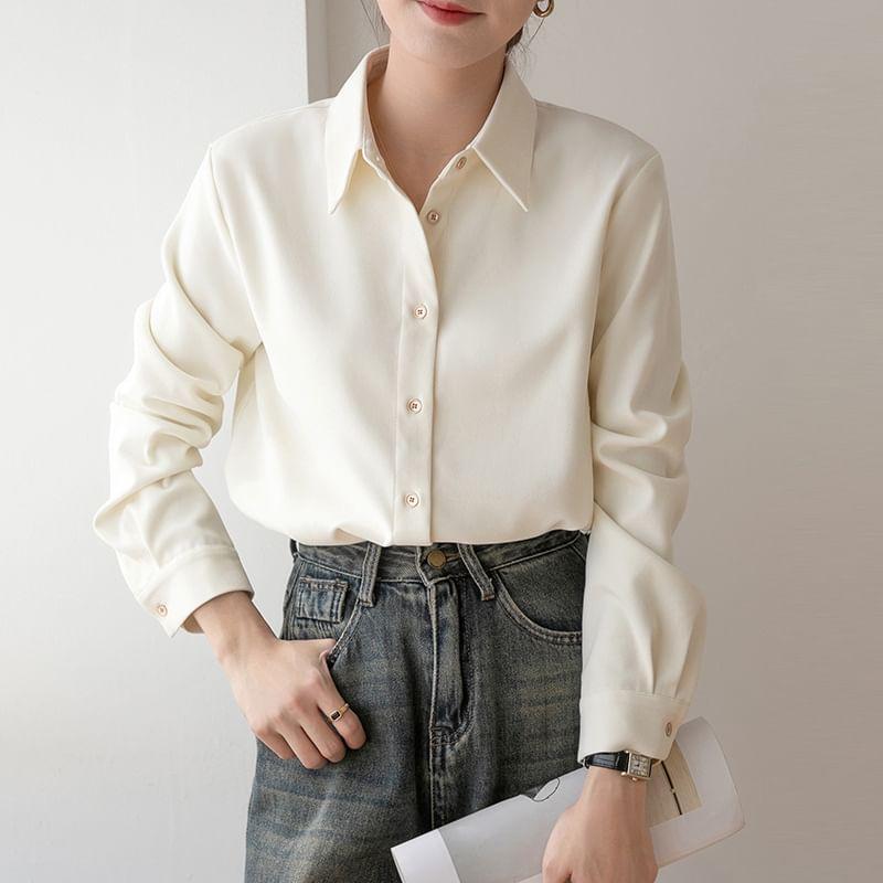 Long-Sleeve Plain Shirt product image