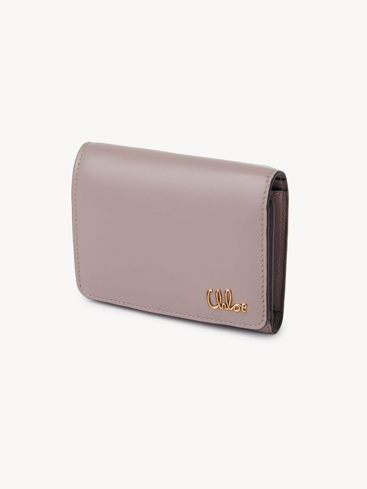 Small Chloé Iconic tri-fold with coin pocket in shiny leather Product Image