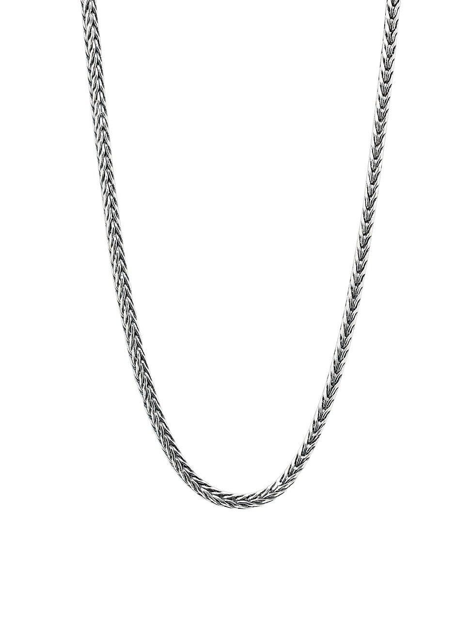 Womens Sterling Silver Wheat Chain Necklace Product Image