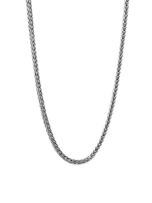 Womens Sterling Silver Wheat Chain Necklace Product Image