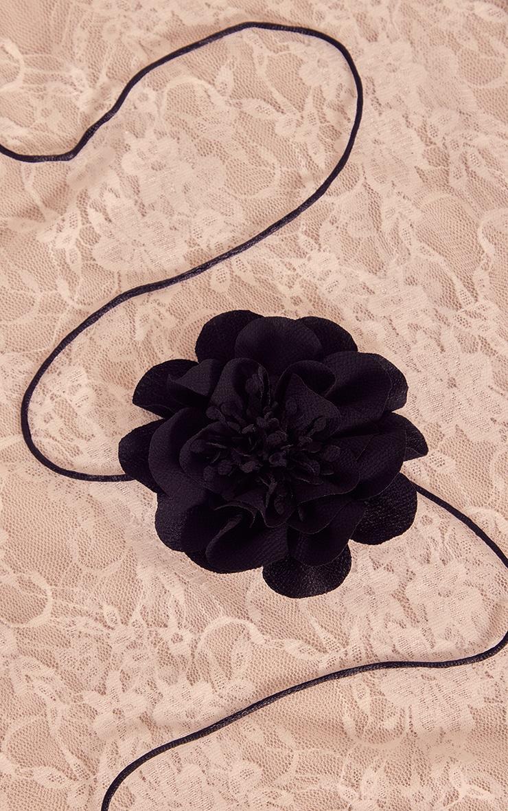 Black Chiffon Corsage Tie Choker Product Image