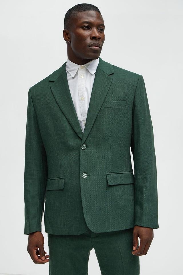 Shepton Solid Texture Blazer - Green Product Image