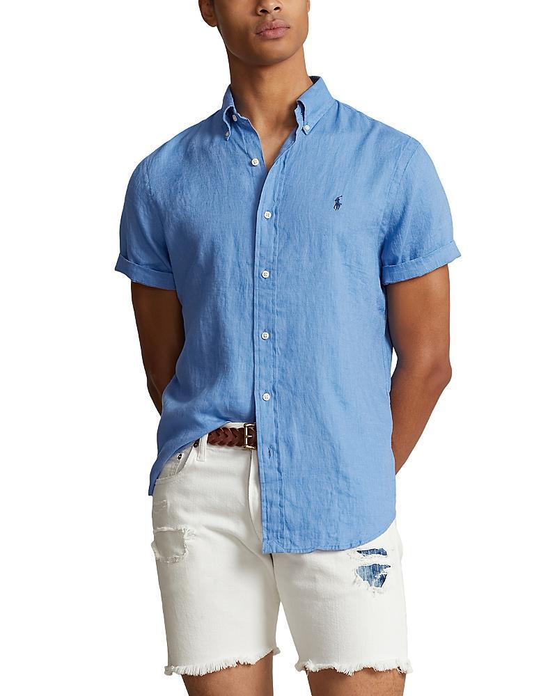 Polo Ralph Lauren Short Sleeve Linen Button-Down Shirt Product Image