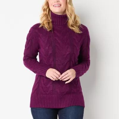 St. John's Bay Womens Turtleneck Long Sleeve Pullover Sweater Product Image