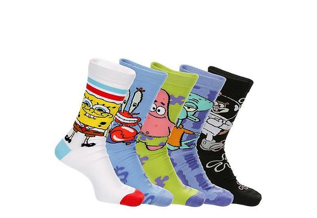 Spongebob Men's Crew Socks 5 Pairs Product Image