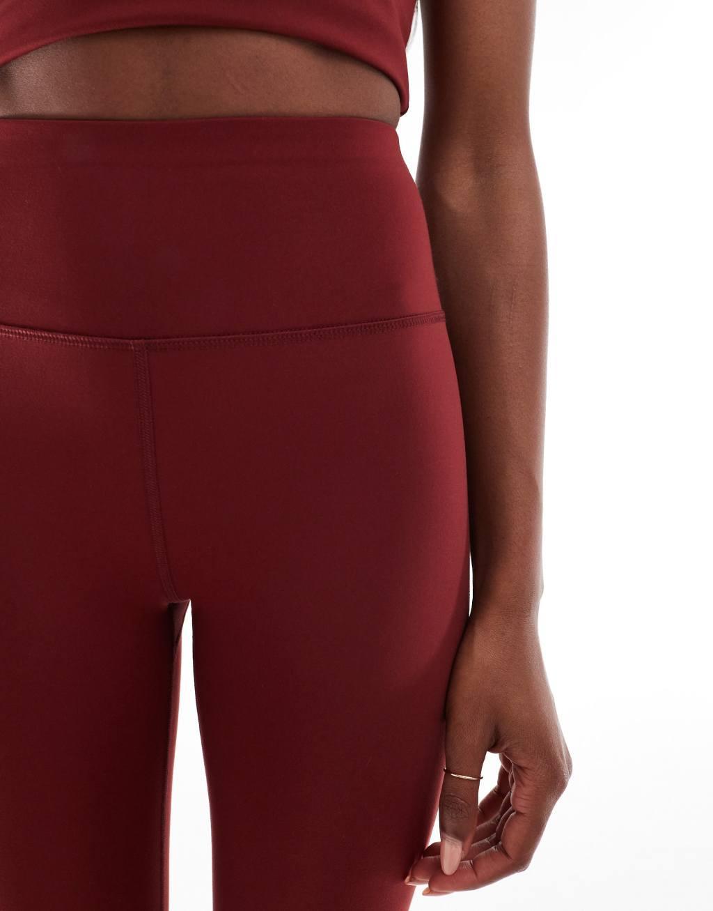 ASOS 4505 Icon yoga soft touch gym legging in burgundy Product Image