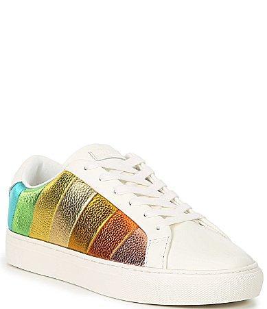 Kurt Geiger London Lane Stripe Metallic Rainbow Sneakers Product Image