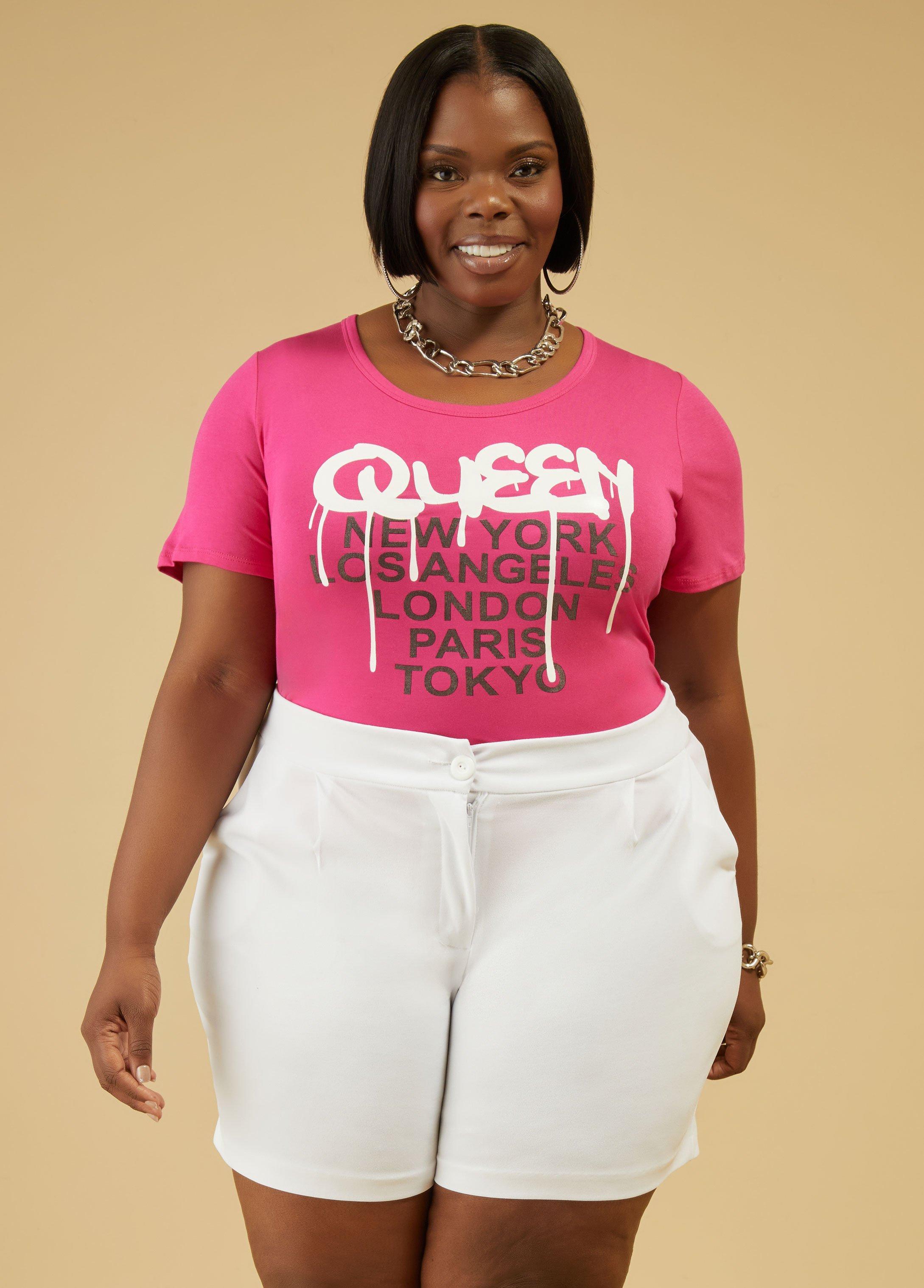 Plus Size Queen Graphic Tee Ashley Stewart Product Image