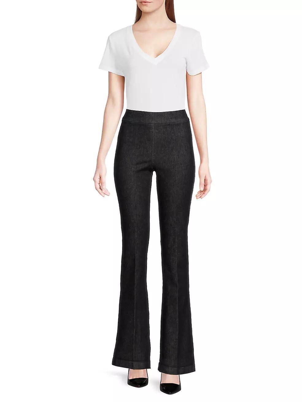 Stretch-Cotton Flared Pants Product Image