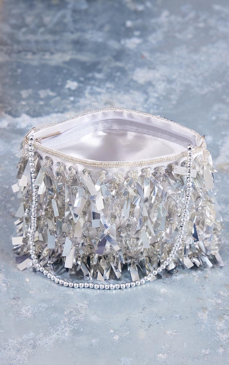 Silver Tassel Sequin Mini Handbag Product Image