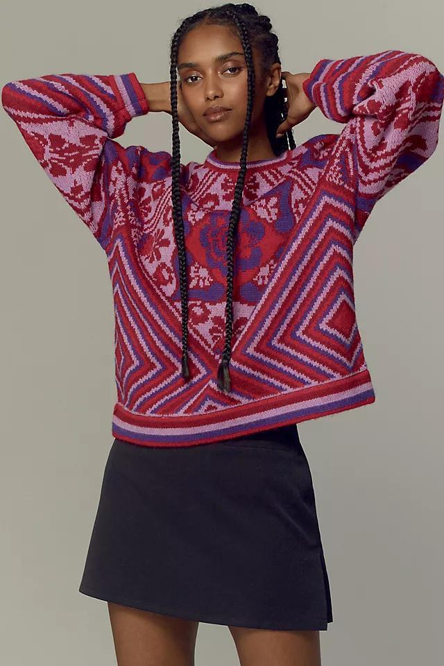 Farm Rio x Anthropologie Bandana Crewneck Sweater Product Image