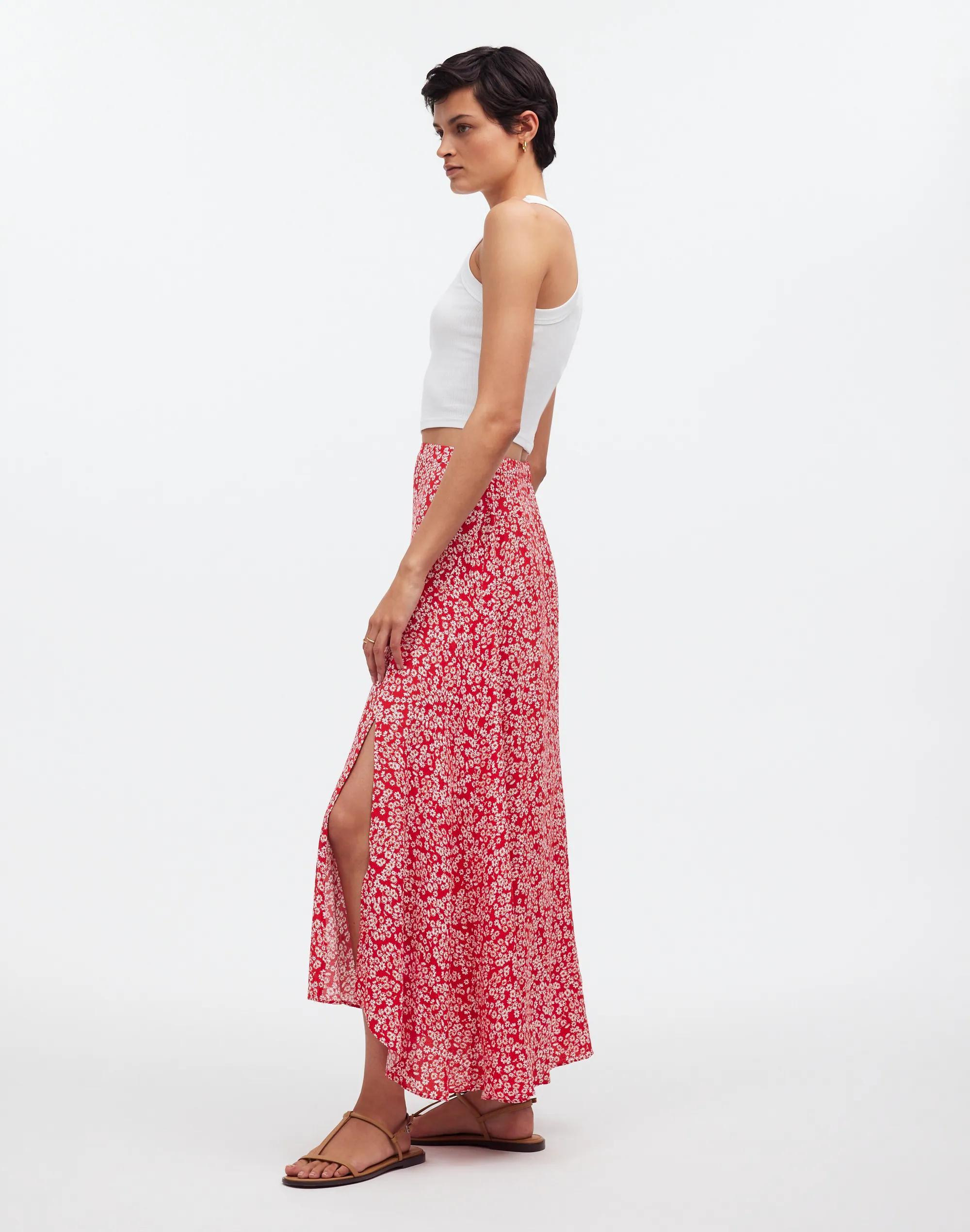 Midi Slip Skirt in Floral Product Image