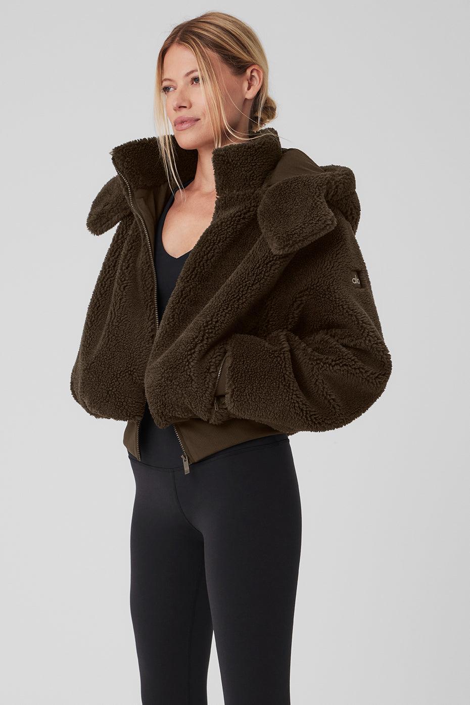 Alo Yoga | Foxy Sherpa Jacket Brown, Size: XS Product Image